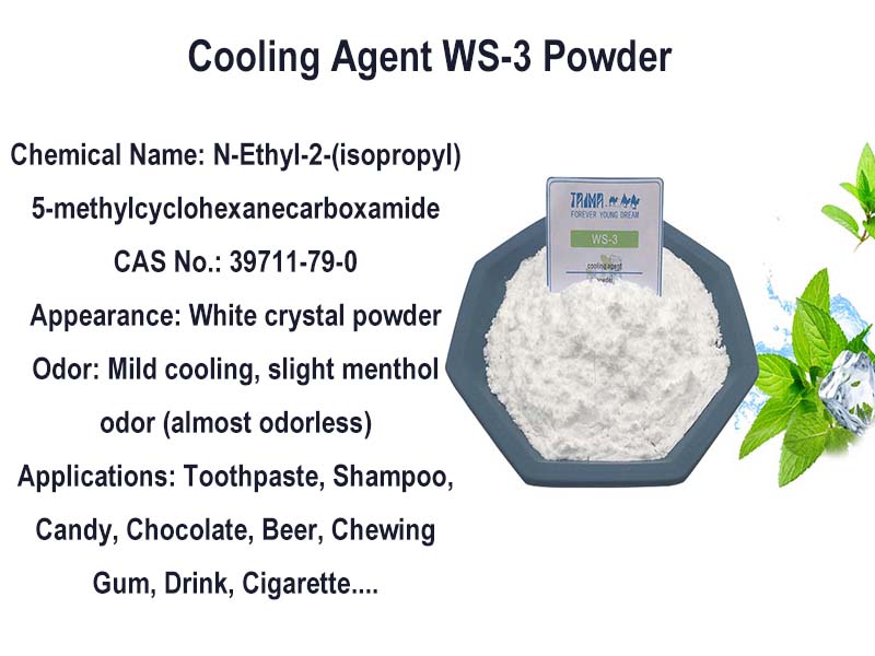 Natural Cooling Agent Powder WS-3 (Instead of Menthol) Applications